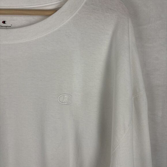 Champion Classic Tagless Big & Tall Long Sleeve T-Shirt Size 3XB White NWT - Picture 2 of 6